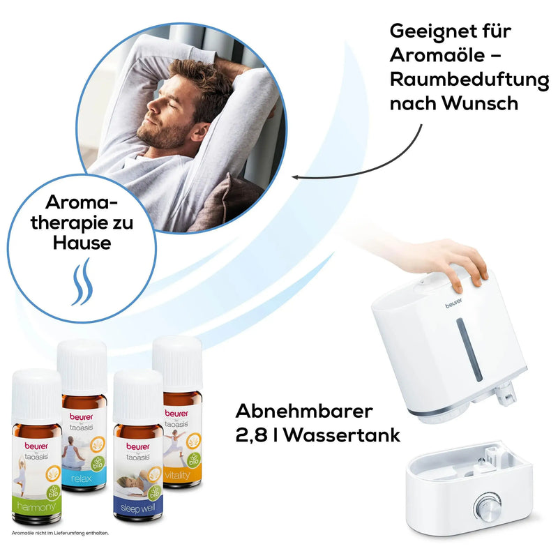 Ultraschall-Luftbefeuchter Beurer LB 45 für Aromatherapie